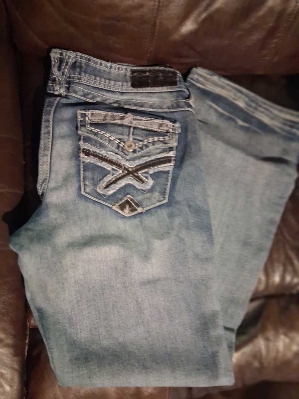 Rue21 Light Blue Boot Cut Jeans with Embroidered Back Pockets